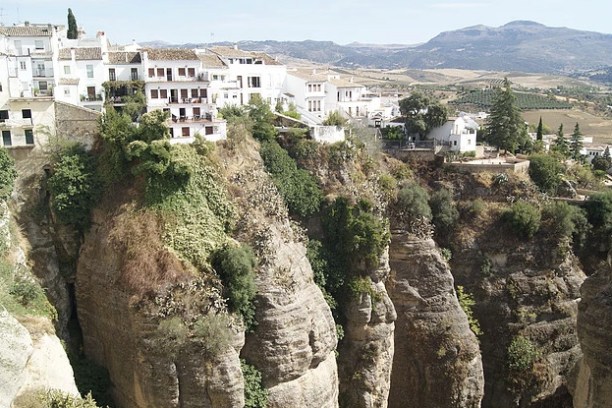 A village on a top of a mountain