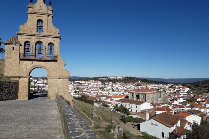 A village with white houses